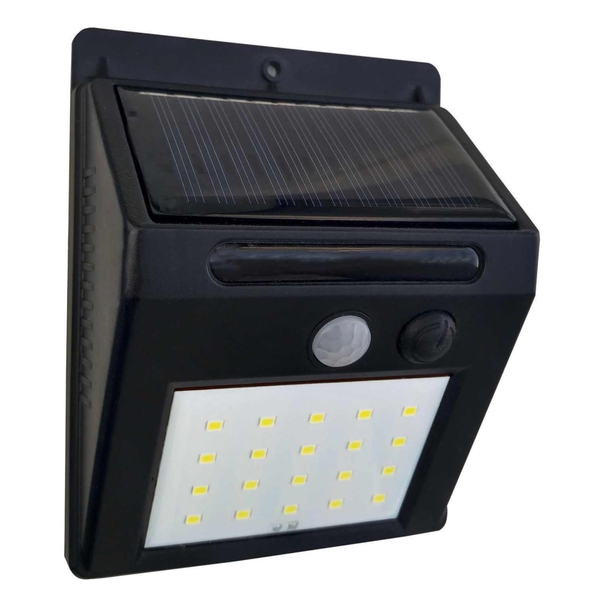 LED Solárne nástenné svietidlo so senzorom LED/3W/3,7V 1200 mAh IP44