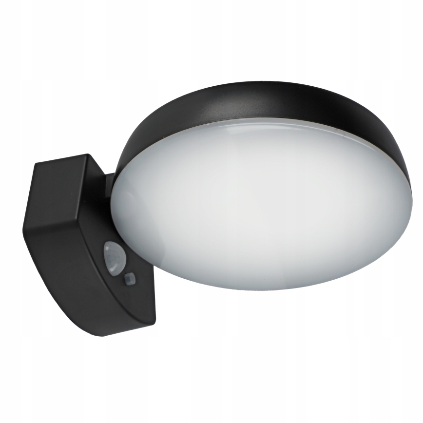 LED stmievateľné solárne nástenné svietidlo s čidlom LED/3W/3,7V 1800 mAh IP54 čierna