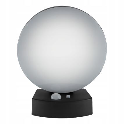 LED stmievateľné solárne nástenné svietidlo s čidlom LED/3W/3,7V 1800 mAh IP54 čierna