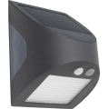 LED solárne nástenné svietidlo so senzorom LED/3W/3,7V 3000/4000K 1200 mAh IP54 antracit