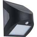 LED solárne nástenné svietidlo so senzorom LED/3W/3,7V 3000/4000K 1200 mAh IP54 čierne