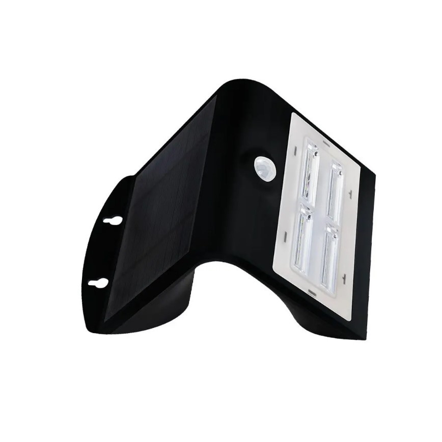 LED Solárne nástenné svietidlo so senzorom LED/3W/3,7V 3000/4000K IP65 čierna