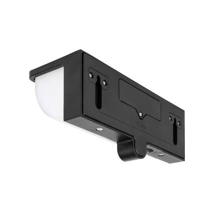 LED solárne nástenné svietidlo so snímačom pohybu a súmraku LED/3W/3,7V IP54 1500 mAh čierna