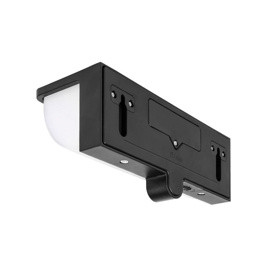LED solárne nástenné svietidlo so snímačom pohybu a súmraku LED/3W/3,7V IP54 1500 mAh čierna