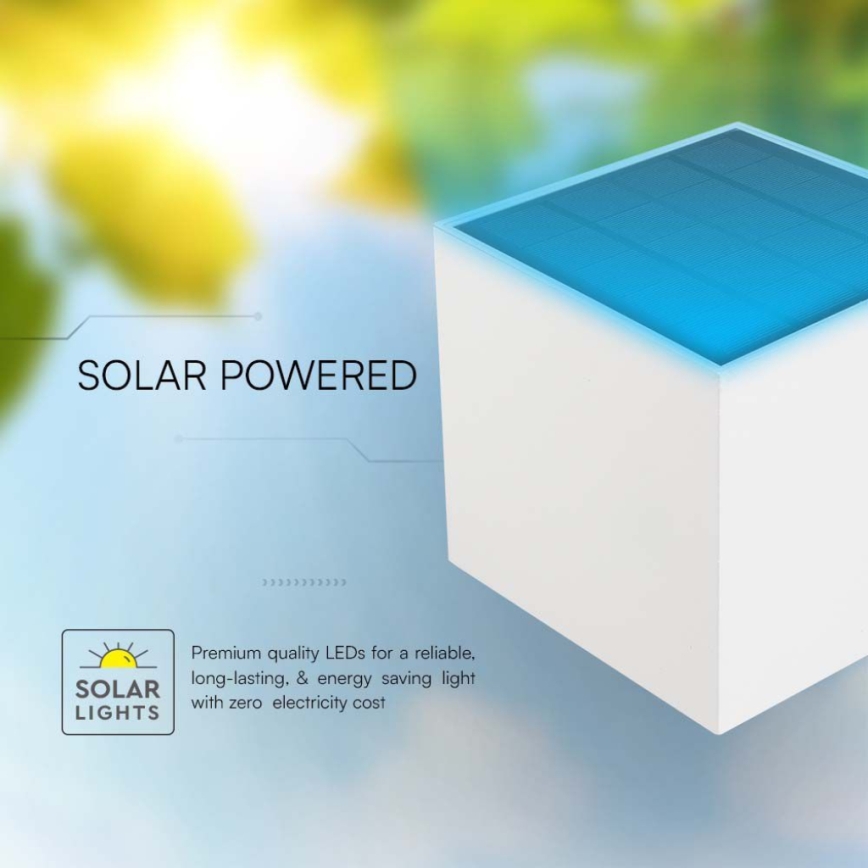 LED Solárne nástenné svietidlo so senzorom LED/3W/3,7V IP65 4000K 2600 mAh biela
