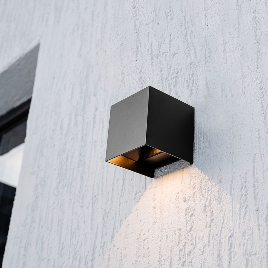 LED Solárne nástenné svietidlo so senzorom LED/3W/3,7V IP65 4000K čierna