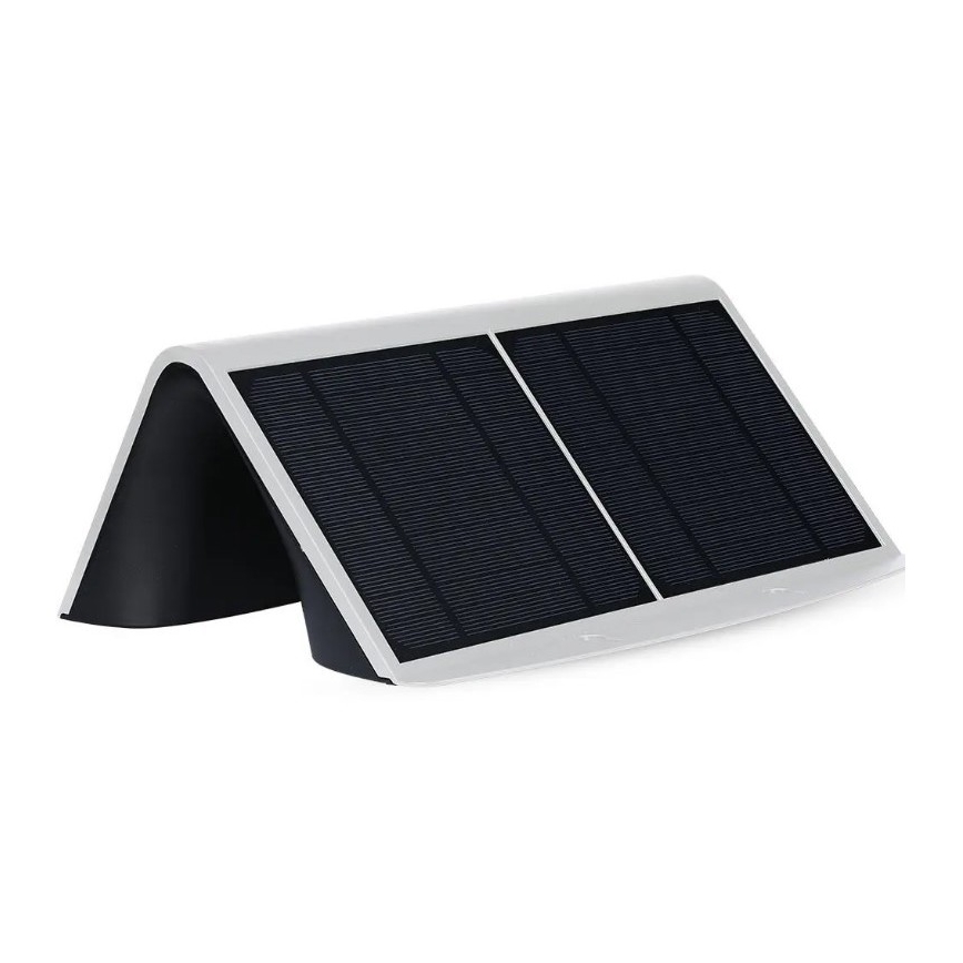 LED Solárne nástenné svietidlo so senzorom LED/7W/3,7V 4000K IP65 biela