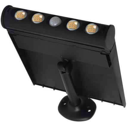 LED Solárne nástenné svietidlo so senzorom LED/8W/3,7V IP65 3000K 4000 mAh