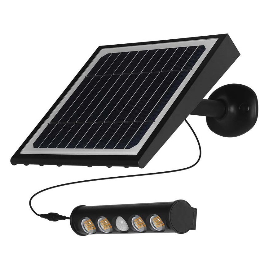 LED Solárne nástenné svietidlo so senzorom LED/8W/3,7V IP65 3000K 4000 mAh