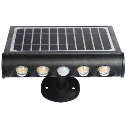 LED Solárne nástenné svietidlo so senzorom LED/8W/3,7V IP65 3000K 4000 mAh