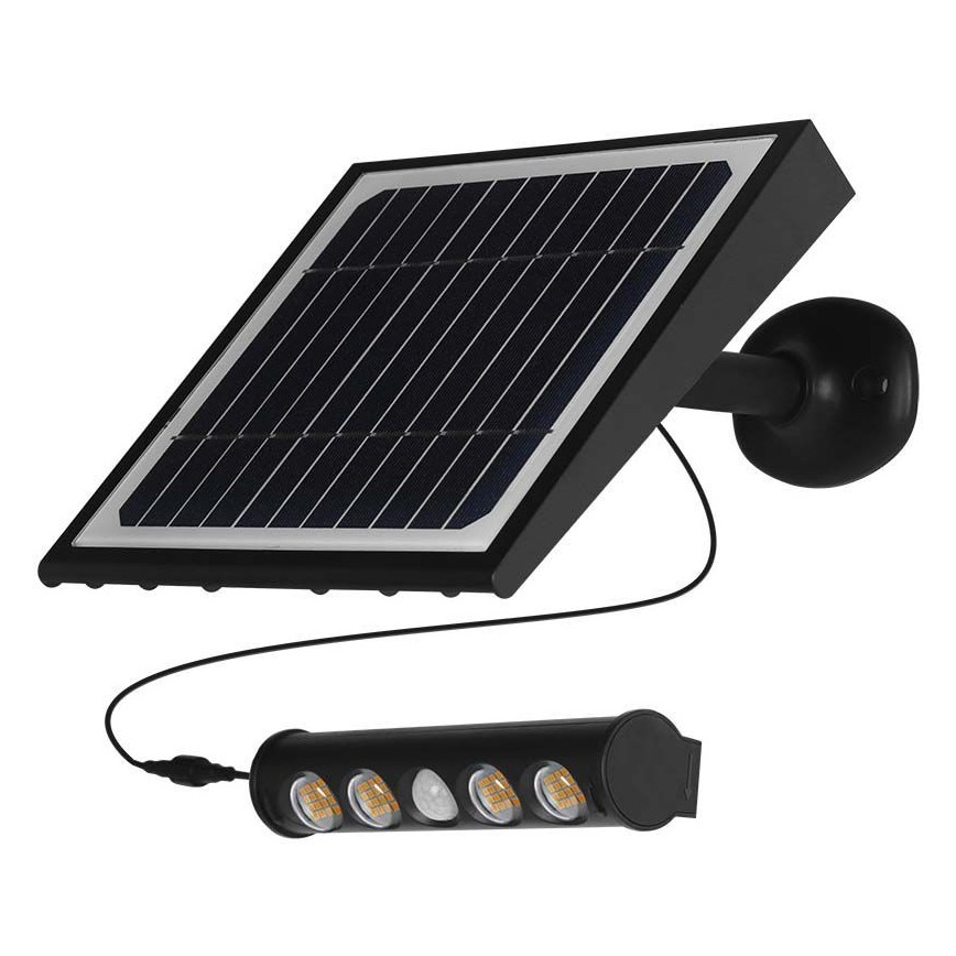 LED Solárne nástenné svietidlo so senzorom LED/8W/3,7V IP65 4000K 4000 mAh