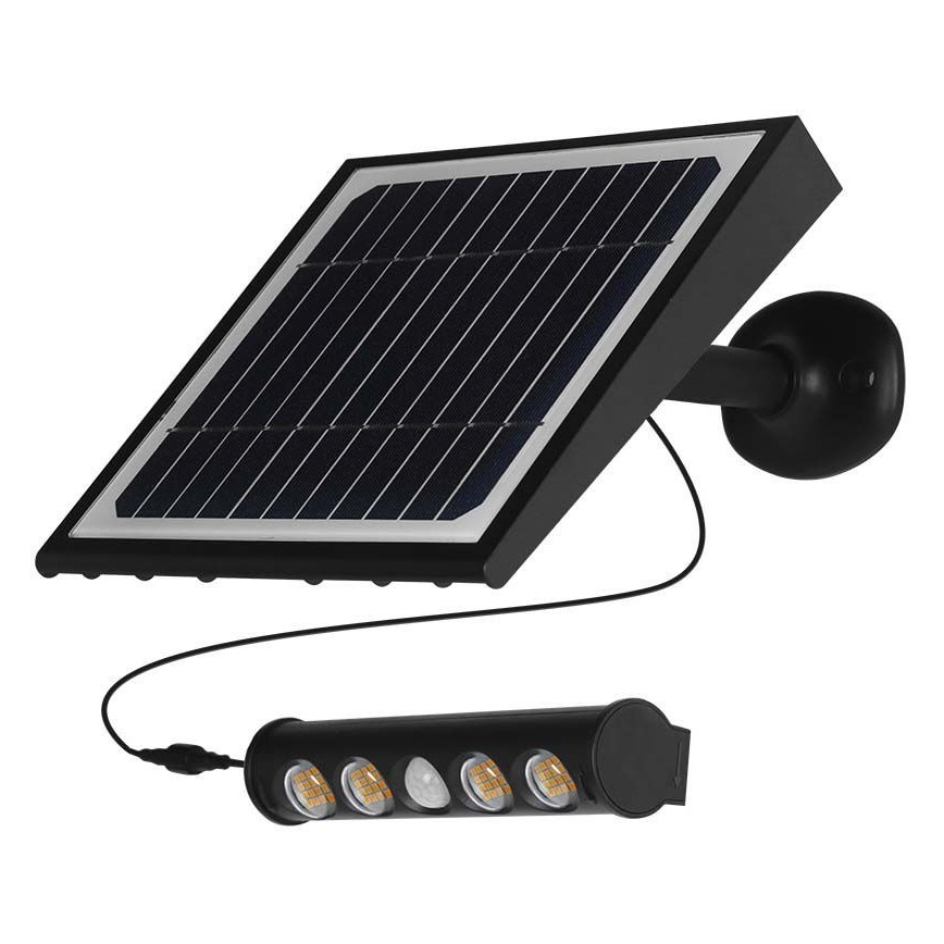 LED Solárne nástenné svietidlo so senzorom LED/8W/3,7V IP65 6000K 4000 mAh