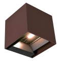 LED solárne nástenné svietidlo so senzorom LED/9W/3,7V 3000/4000/5000K IP65 2600 mAh hnedé
