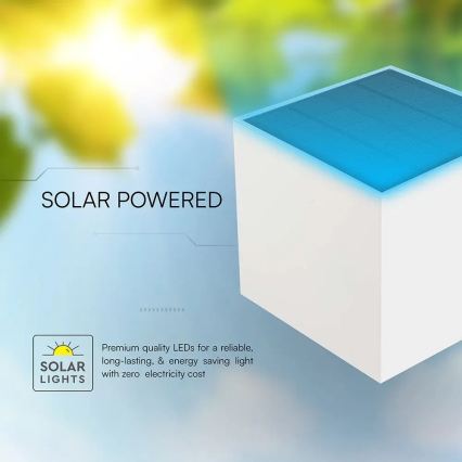 LED Solárne nástenné svietidlo so senzorom LED/9W/3,7V 3000/4000/5000K IP65 2600 mAh biele