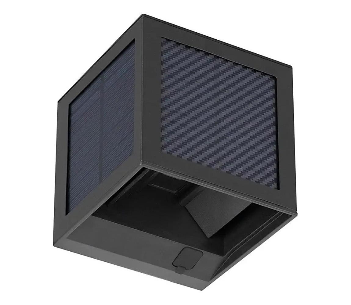 LED Solárne nástenné svietidlo so senzorom LED/9W/3,7V 3000/4000/6000K IP65 2600mAh čierne 24293