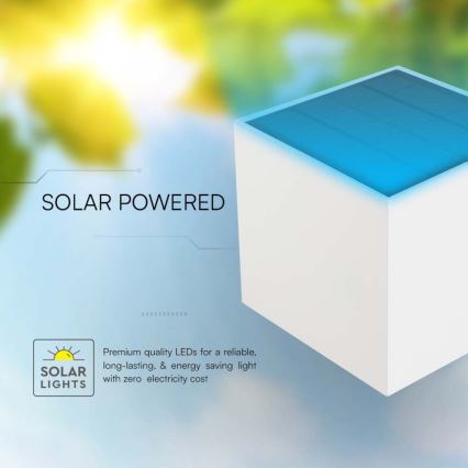 LED Solárne nástenné svietidlo so senzorom LED/9W/3,7V IP65 3000K biela