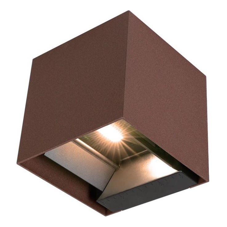 LED Solárne nástenné svietidlo so senzorom LED/9W/3,7V IP65 4000K 2600 mAh hnedá