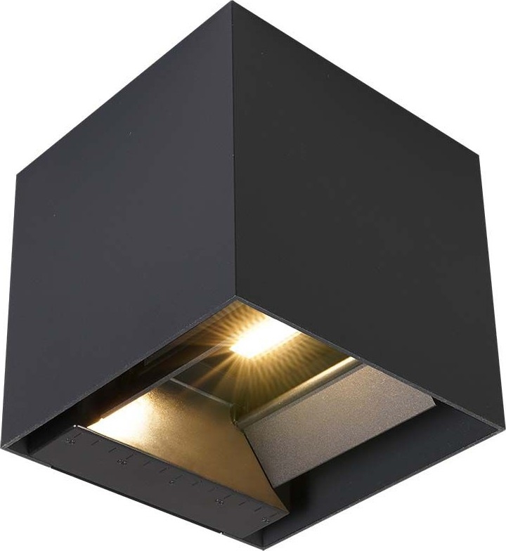 LED solárne nástenné svietidlo so senzorom LED/9W/5V 3000/4000/5000K IP65 2600 mAh antracit