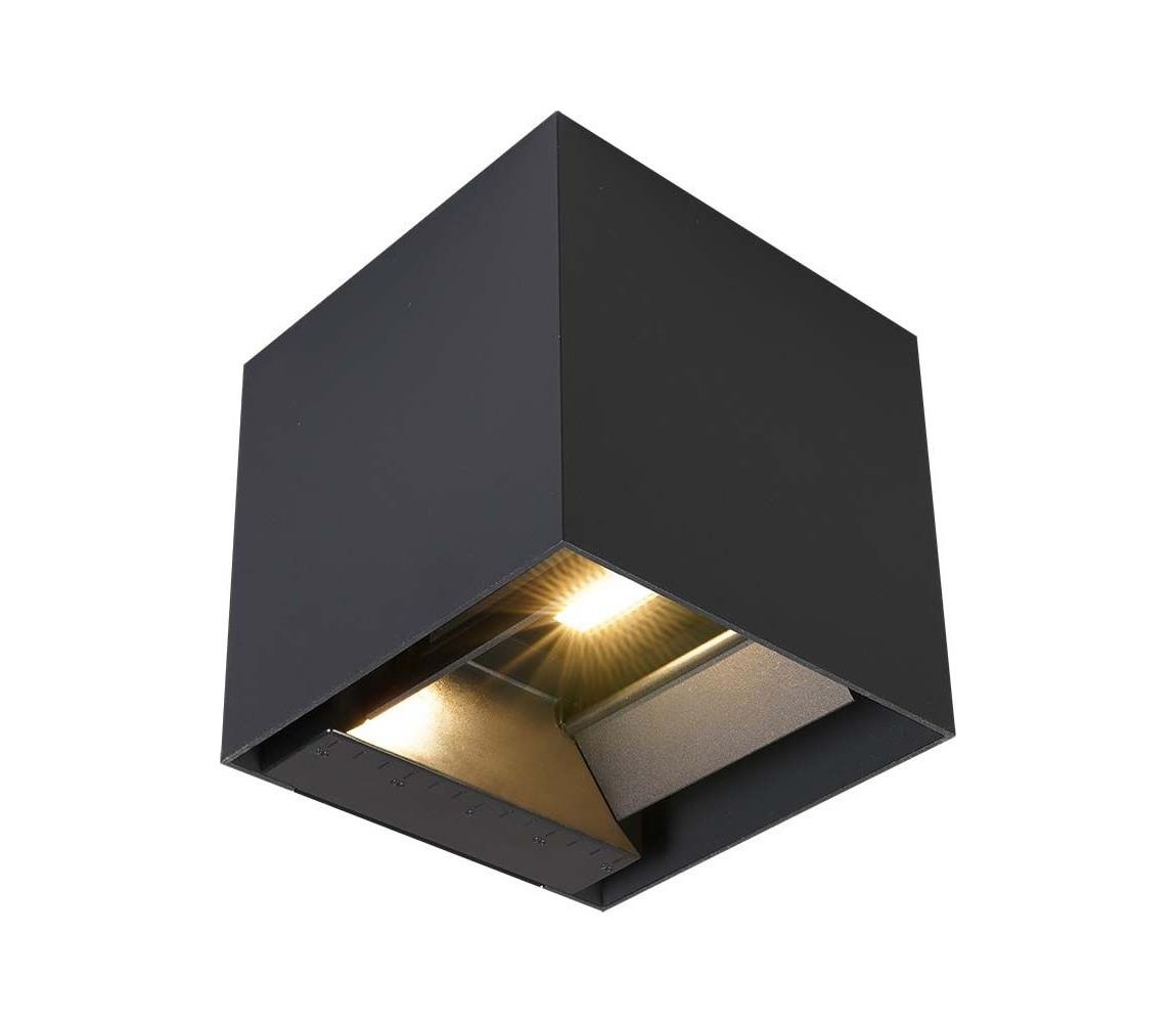 LED solárne nástenné svietidlo so senzorom LED/9W/5V, IP65, 2600 mAh, antracit 24089