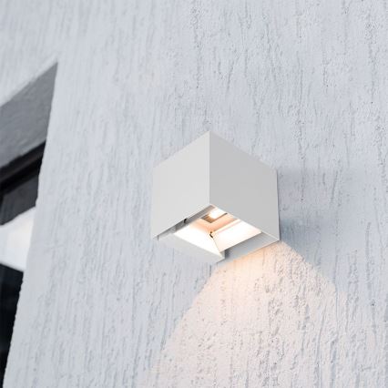 LED solárne nástenné svietidlo so senzorom LED/9W/5V 3000/4000/5000K IP65 2600 mAh biela