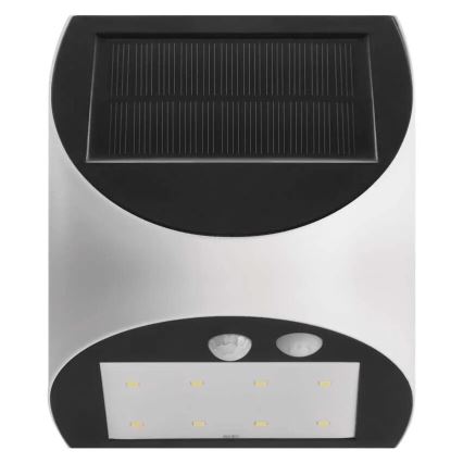 LED Solárne nástenné svietidlo so senzorom LUMI LED/3,7W IP54 biela