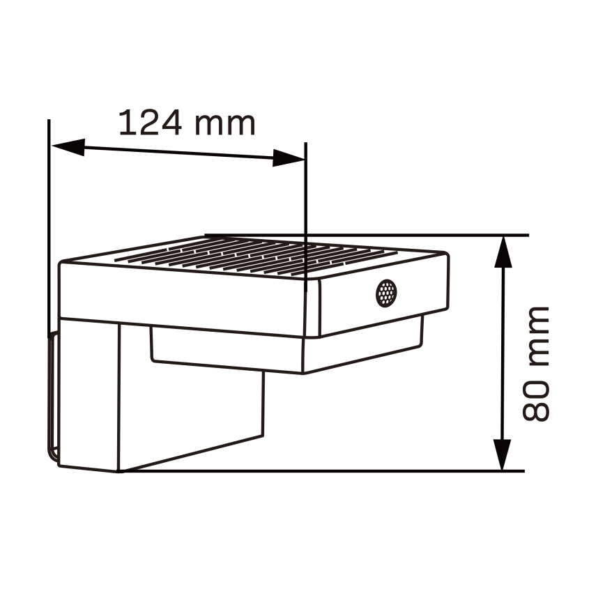 LED Solárne nástenné svietidlo so senzorom MALI LED/4,5W/3,7V 2000 mAh IP44 čierna