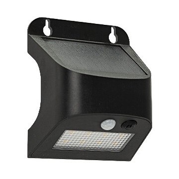 LED solárne nástenné svietidlo so senzorom SOLTO LED/3W/3,7V 4000K IP54 1200 mAh čierne
