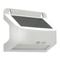 LED solárne nástenné svietidlo so senzorom SOLTO LED/6W/3,7V 4000K IP54 2400 mAh biela