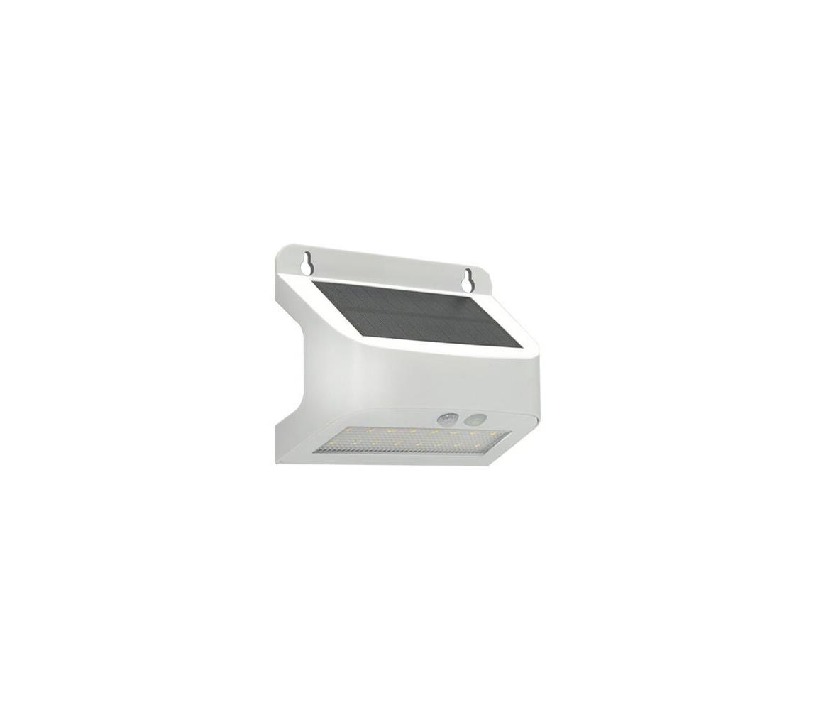 LED solárne nástenné svietidlo so senzorom SOLTO LED/6W/3,7V 4000K IP54 2400 mAh biela OE-STLR64-10