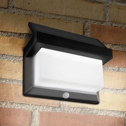 LED Solárne nástenné svietidlo so senzorom TONY LED/3,7V 1800 mAh IP44