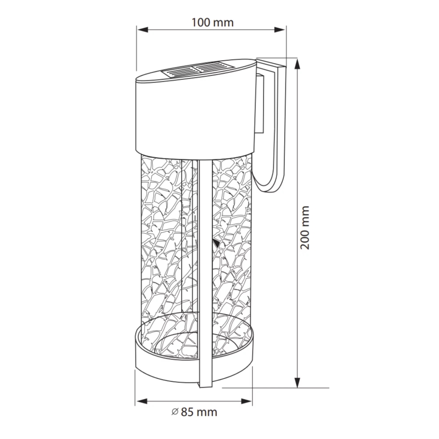 LED Solárne nástenné svietidlo VETRO LED/1,2V IP44