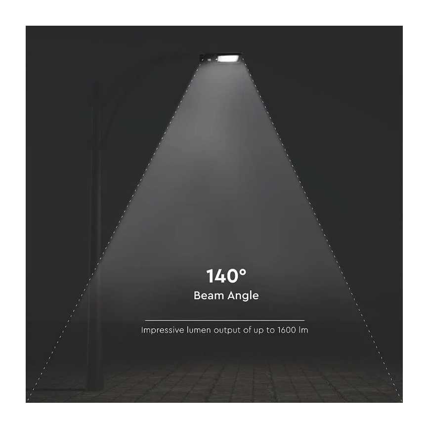 LED solárne pouličné svietidlo so senzorom LED/15W/7,4V 4000K IP65 10800 mAh