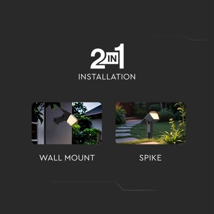 LED solárne svietidlo 2v1 LED/1,3W/3,7V 3000/4000/6400K IP65 1200 mAh