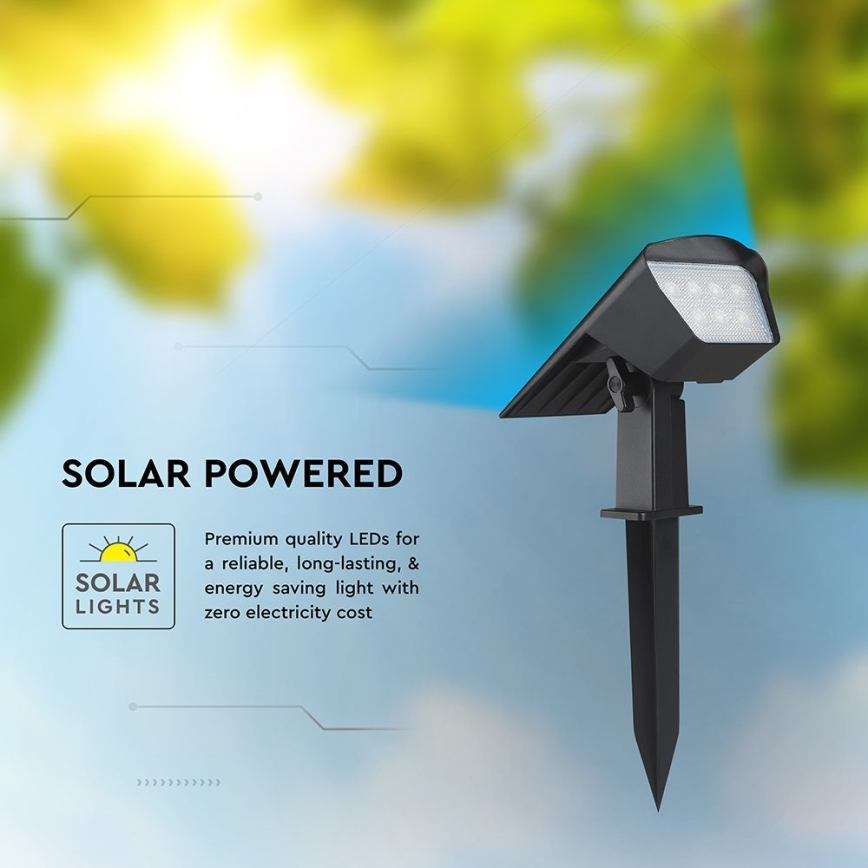 LED solárne svietidlo 2v1 LED/1,3W/3,7V 3000/4000/6400K IP65 1200 mAh
