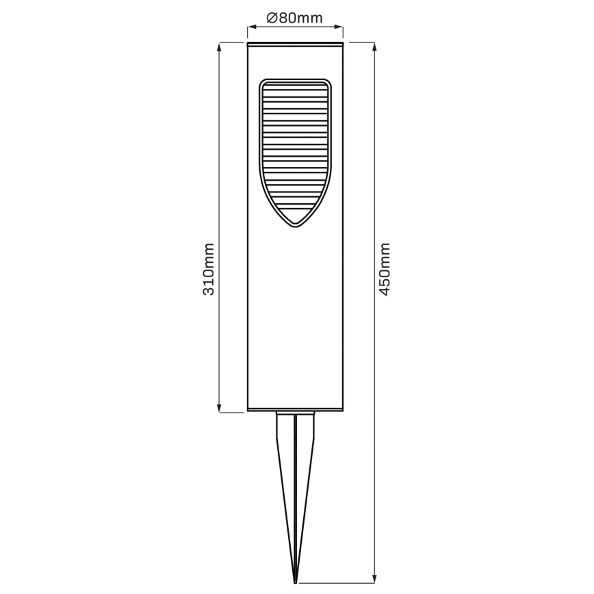 LED solárne svietidlo ADDIS LED/1,2V 600 mAh IP44 čierne