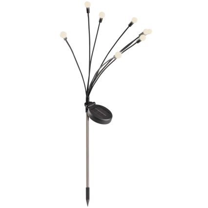 LED Solárne svietidlo FIORINI 8xLED/1,2V 600 mAh IP44 čierna