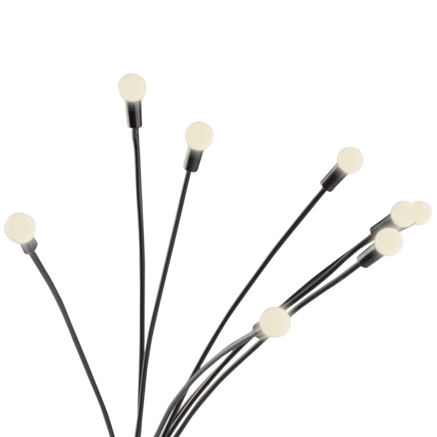 LED Solárne svietidlo FIORINI 8xLED/1,2V 600 mAh IP44 čierna
