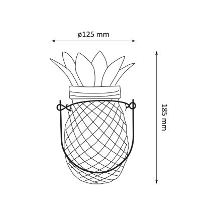 LED Solárne svietidlo JAR LED/1,2V IP44 ananás