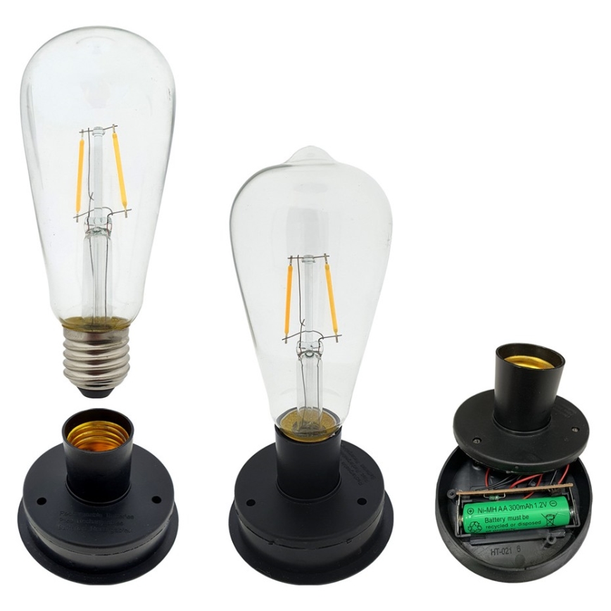 LED Solárne svietidlo LAURA 1xE27/1,2V IP44