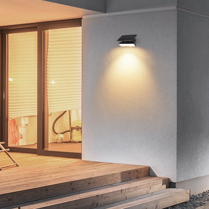 LED Solárne svietidlo LED/0,9W/3,7V 3000K IP65 čierna