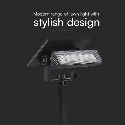 LED Solárne svietidlo LED/0,9W/3,7V 3000K IP65 čierna