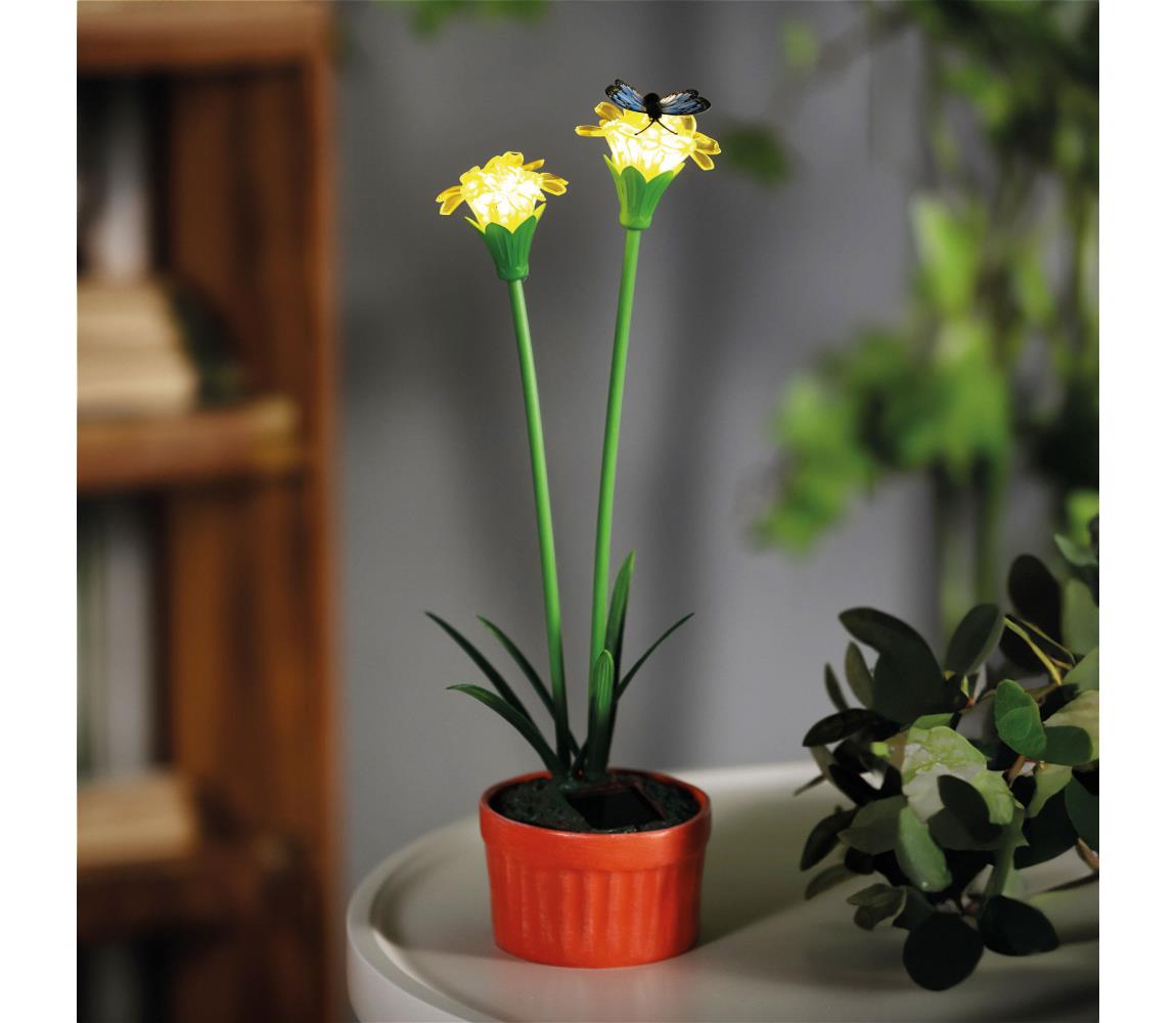 LED solárne svietidlo LED/1,2 V 200 mAh IP44 kvetina 11735C