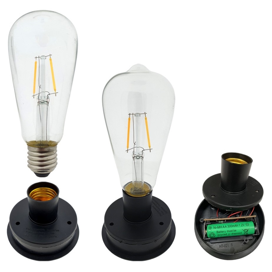 LED Solárne svietidlo LORETA 1xE27/1,2V 600 mAh IP44