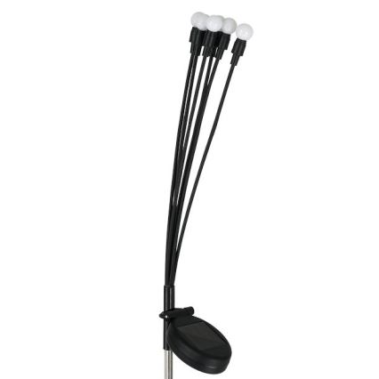 LED Solárne svietidlo MULTI LED/0,06W/1,2V 150 mAh IP44 čierna