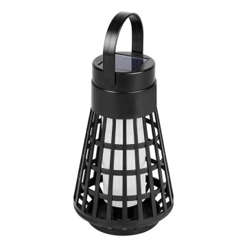 LED solárne svietidlo so senzorom 2v1 LED/1W/3,7V IP54 300 mAh čierna