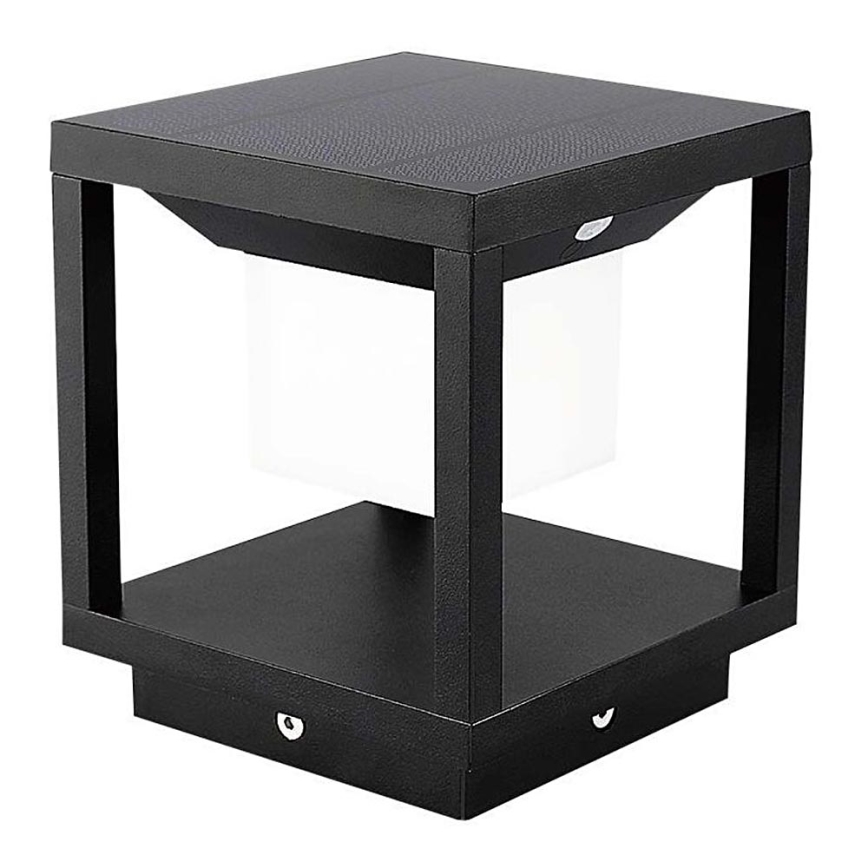 LED Solárne svietidlo so senzorom LED/2W/5,5V 3000K IP65 2600 mAh čierna