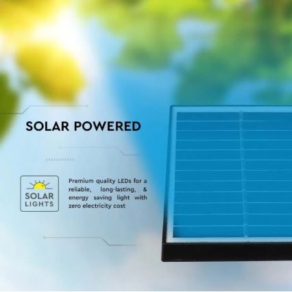 LED Solárne svietidlo SPIKE LED/2W/5,5V IP65 3000K 1200 mAh