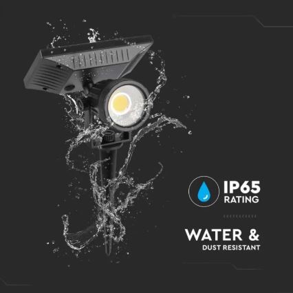 LED Solárne svietidlo SPIKE LED/2W/5,5V IP65 6400K 1200 mAh