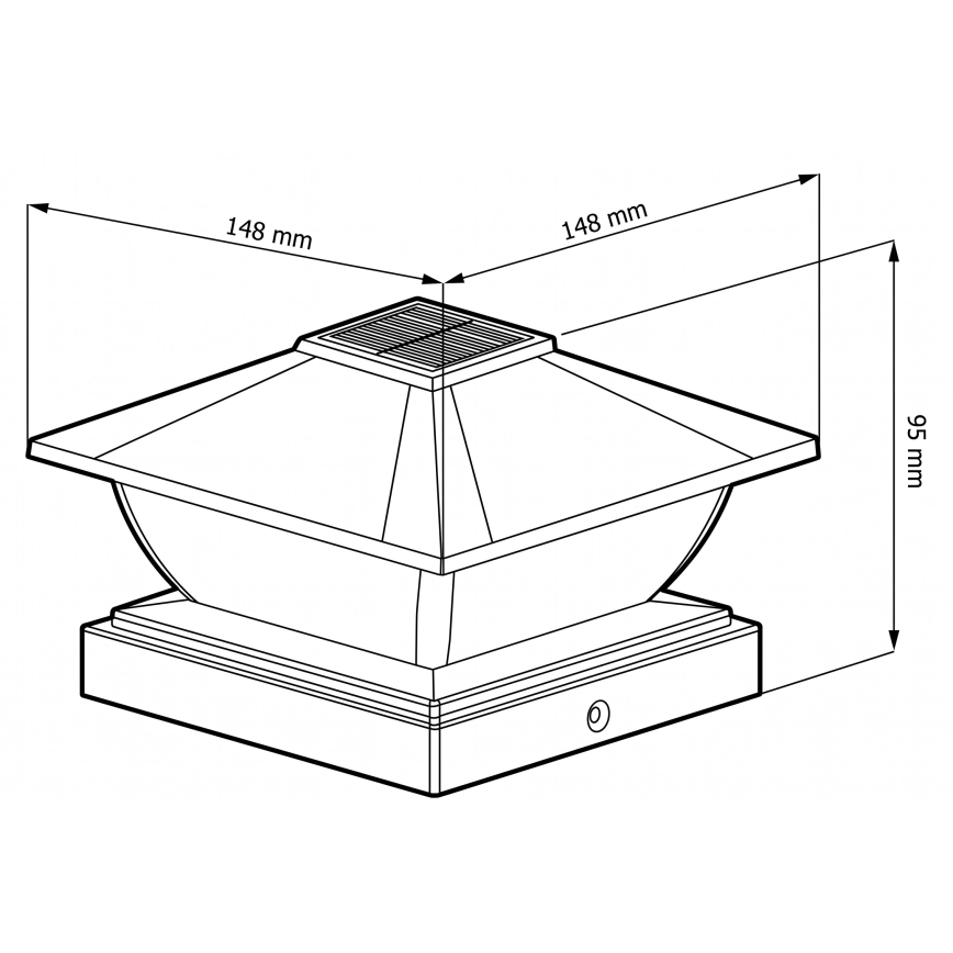 LED solárne svietidlo TOYA LED/4,5W/230V 3000/6500K 600 mAh IP44 čierna