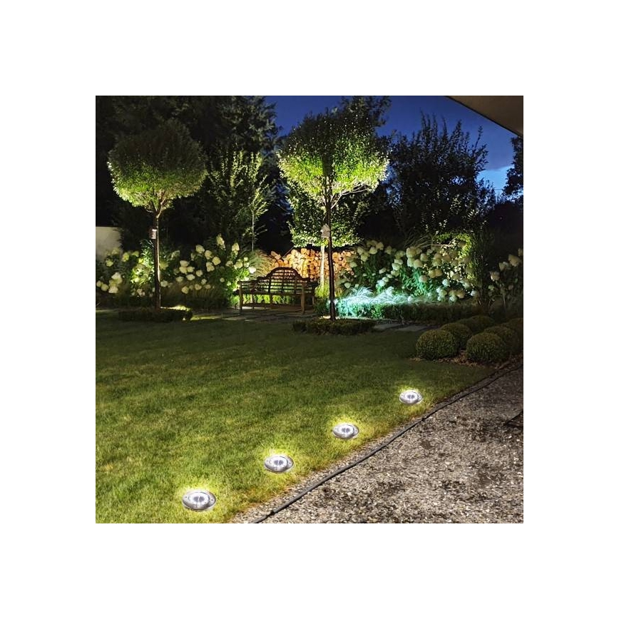 LED Solárne zápustné svietidlo CLAVO LED/0,72W/1,2V 600mAh IP44
